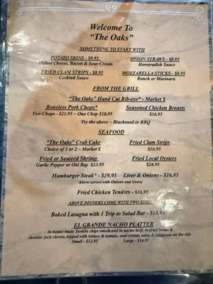 Menu photo 2 Oaks Restaurant Lively, VA Menu photo 2 Oaks Restaurant Lively, VA