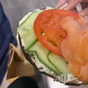 Lunakin Café - Lox bagel burnt, old tomato and not enough cream cheese - Breakfast & Brunch Near Me - Las Vegas, Nevada
