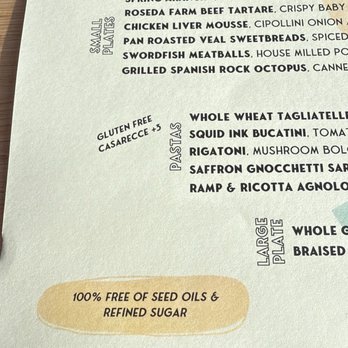 Costiera - No seed oils used in this restaurant! - Mediterranean Near Me - Baltimore, Maryland