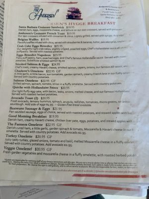 Menu photo 2 Andersen's Danish Bakery & Restaurant Santa Barbara, CA Menu photo 2 Andersen's Danish Bakery & Restaurant Santa Barbara, CA