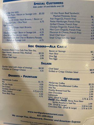 Menu photo 3 North Pole Restaurant Newport, MN Menu photo 3 North Pole Restaurant Newport, MN