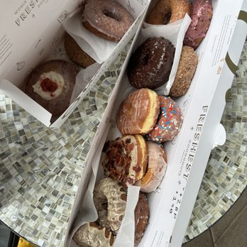 Sidecar Doughnuts & Coffee - Dozen "Box of the best" donuts plus extra - Donuts Near Me - Costa Mesa, California Sidecar Doughnuts & Coffee - Dozen "Box of the best" donuts plus extra - Donuts Near Me - Costa Mesa, California