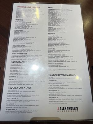Menu photo 1 J. Alexander’s San Antonio La Cantera San Antonio, TX