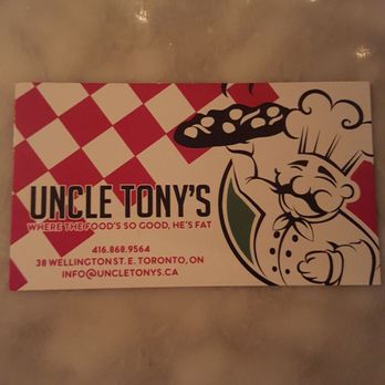 Uncle Tony's - This slogan - Italian Near Me - Toronto, Ontario