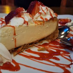 Ollie's Mediterranean Grill - Cheesecake with strawberries