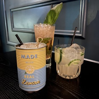Prank - left: vodka ginger mule, back: unleash your passion, right: cool as a cucumber - Cocktail Bars Near Me - Los Angeles, California Prank - left: vodka ginger mule, back: unleash your passion, right: cool as a cucumber - Cocktail Bars Near Me - Los Angeles, California