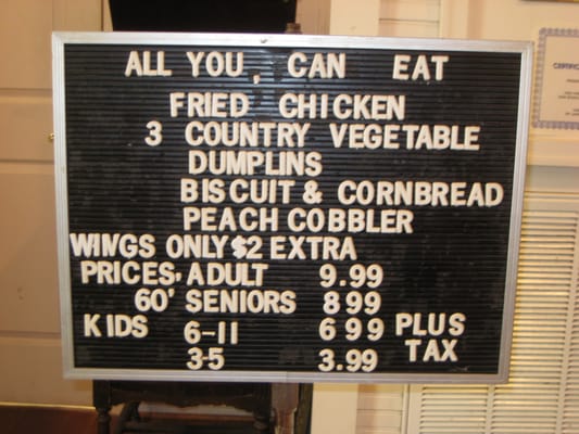 Menu photo 7 Pickett House Woodville, TX