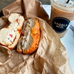 Dorito bagel with Jalapeno Cheddar Cream Cheese and bacon .... #sogood Dorito bagel with Jalapeno Cheddar Cream Cheese and bacon .... #sogood