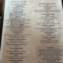 Menu increase! From one month ago. Conch fritters from $9.99 to $12.99, bread from $4.99 to $6.99, etc Menu increase! From one month ago. Conch fritters from $9.99 to $12.99, bread from $4.99 to $6.99, etc