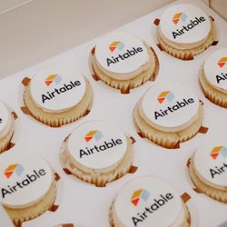 Its Sugarlicious - Custom edible logo cupcakes available for your next corporate event.