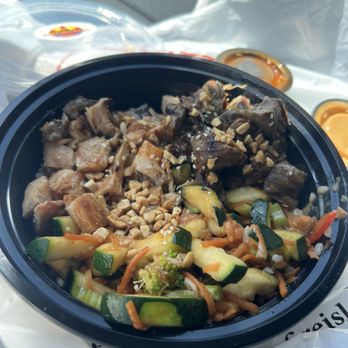 Fire Island Grill - Island rice/veggies with steak and chicken bowl top with jerk sauce. - Hawaiian Near Me - Simi Valley, California Fire Island Grill - Island rice/veggies with steak and chicken bowl top with jerk sauce. - Hawaiian Near Me - Simi Valley, California
