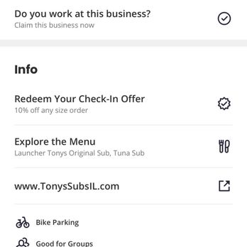 Tony's Subs - Yelp page - Sandwiches Near Me - Deerfield, Illinois Tony's Subs - Yelp page - Sandwiches Near Me - Deerfield, Illinois