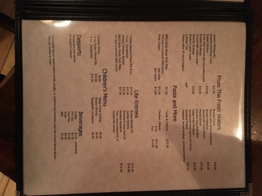 Menu photo 2 Boarding House Supper Club Suring, WI Menu photo 2 Boarding House Supper Club Suring, WI