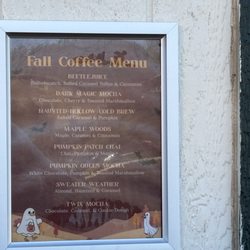 Fall coffee menu