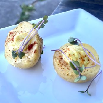 Box Bar - Deviled Eggs, all vegan and perfection! - Cocktail Bars Near Me - Seattle, Washington