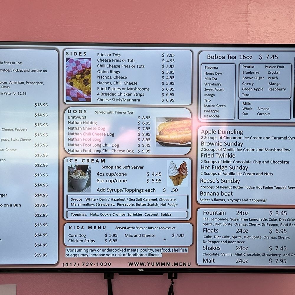 Yummm - Menu - Ice Cream & Frozen Yogurt Near Me - Kimberling City, Missouri Yummm - Menu - Ice Cream & Frozen Yogurt Near Me - Kimberling City, Missouri