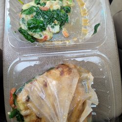 Chopped Cheese - Disgusting, soggy Tuscan panini in which all of the filling oozed out into the plastic container.