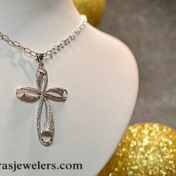 Mira's Jewelers - Sterling Silver CZ Cross