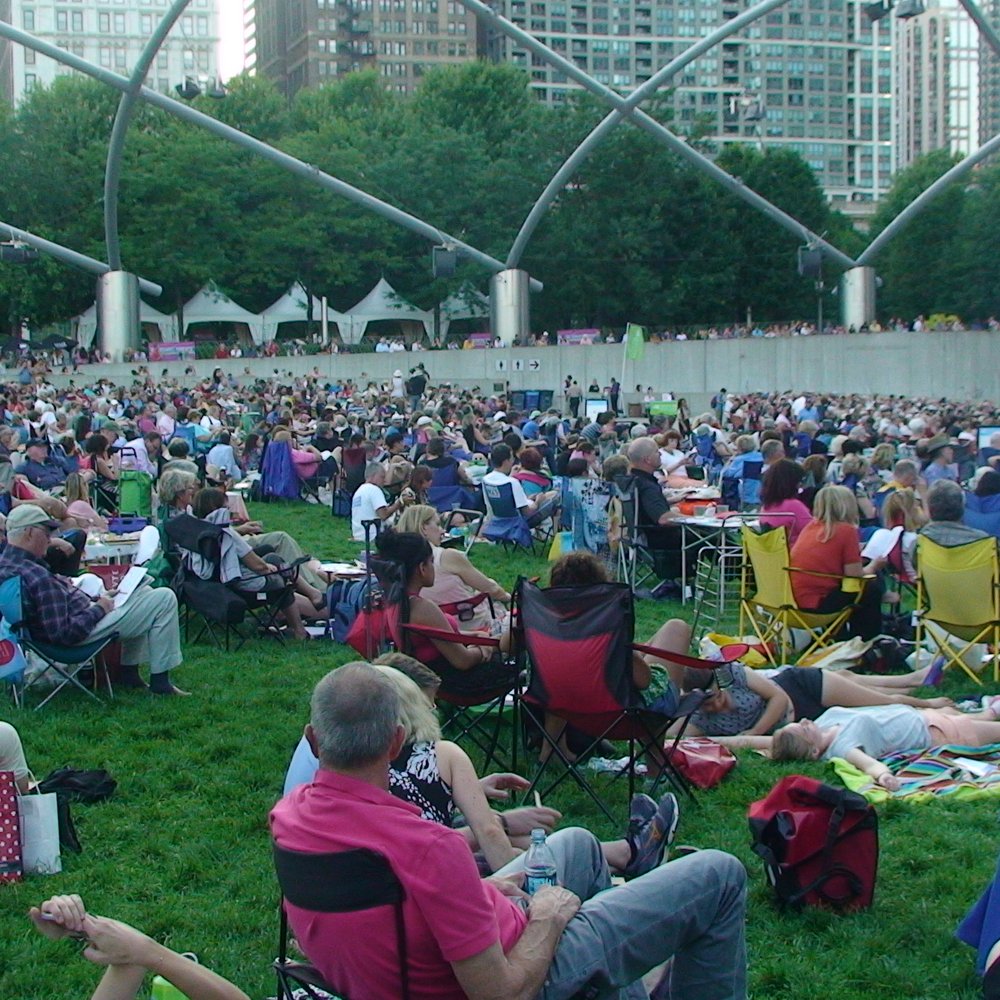 Jay Pritzker Pavilion - people listening to the classical orchestra - Music Venues Near Me - Chicago, Illinois Jay Pritzker Pavilion - people listening to the classical orchestra - Music Venues Near Me - Chicago, Illinois