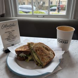 Pesto grilled cheese
