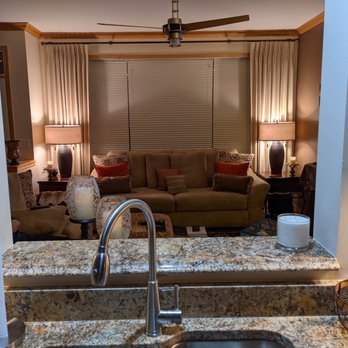 Hansen's Custom Countertop Services - Kitchen to Living Room View - Countertop Installation Near Me - Brooklyn Park, Minnesota Hansen's Custom Countertop Services - Kitchen to Living Room View - Countertop Installation Near Me - Brooklyn Park, Minnesota