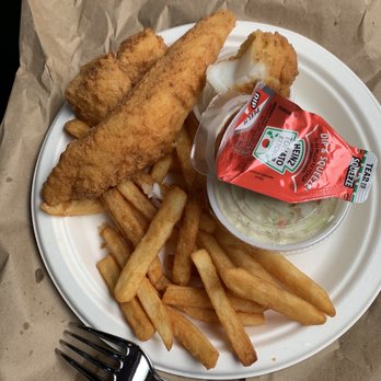 Rock Bottom Seafood - Fish and chips (partially eaten) - Seafood Markets Near Me - Plymouth, Massachusetts Rock Bottom Seafood - Fish and chips (partially eaten) - Seafood Markets Near Me - Plymouth, Massachusetts