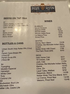 Menu photo 5 Blue Ruin Speakeasy Metairie, LA Menu photo 5 Blue Ruin Speakeasy Metairie, LA