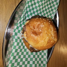 Brat Burger - one patty is a burger, the other is a brat. Delicious! Brat Burger - one patty is a burger, the other is a brat. Delicious!
