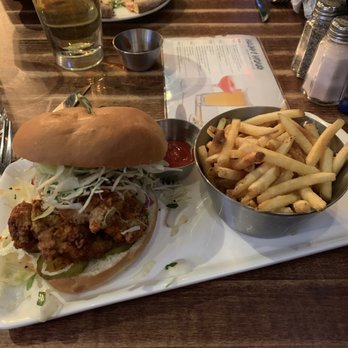 Earls Kitchen + Bar - Nashville chicken sandwich and fries - Canadian (New) Near Me - Banff, Alberta Earls Kitchen + Bar - Nashville chicken sandwich and fries - Canadian (New) Near Me - Banff, Alberta