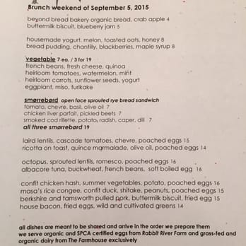 The Farmer's Apprentice - Menu - French Near Me - Vancouver, British Columbia