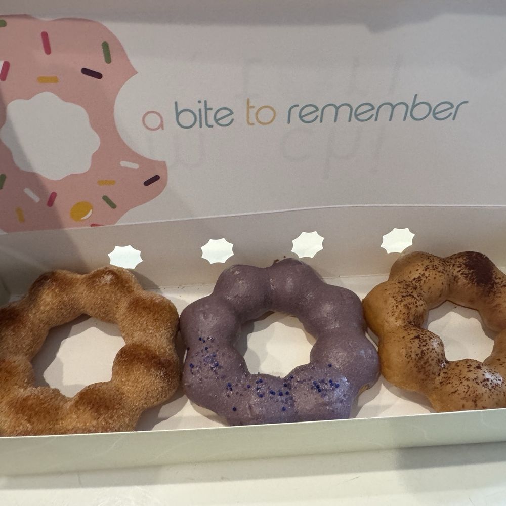 Churro, Taro, and Tiramisu donut Churro, Taro, and Tiramisu donut