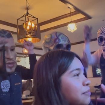 Mucho Loco Mexican Cantina - Dancers with masks and bad bunny - Desserts Near Me - Las Vegas, Nevada