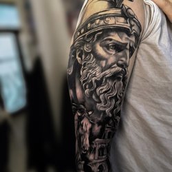 Ink Gallery Tattoo Studio - Black and grey tattoo by artist Joe Bawden located at Ink Gallery in Fairfield, NJ. Text or call 973-907-4322