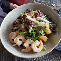 Orchard Greens salad with prawns Orchard Greens salad with prawns