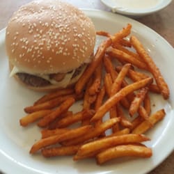 Denny's - Their idea of burger and fries.