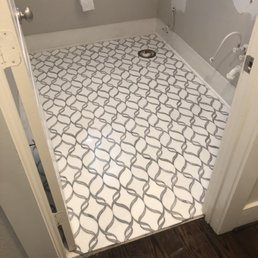 Half bath marble inlay. Half bath marble inlay.