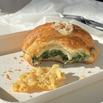 Layered Croissanterie - Popeye - spinach and bechamel - Coffee & Tea Near Me - Raleigh, North Carolina Layered Croissanterie - Popeye - spinach and bechamel - Coffee & Tea Near Me - Raleigh, North Carolina