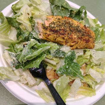 Olives Mediterranean Grill - Cesar salad with salmon - Mediterranean Near Me - Phoenix, Arizona