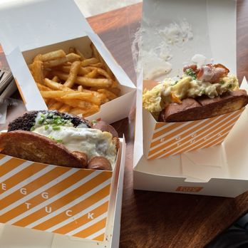 Egg Tuck - Bacon and cheese, royal west, and fries - Coffee & Tea Near Me - Gardena, California Egg Tuck - Bacon and cheese, royal west, and fries - Coffee & Tea Near Me - Gardena, California