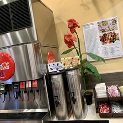 Chicken Maison - Soda Fountain & Ice Tea Dispensers w/Condiments