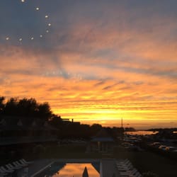 Baron's Cove - Sunset view from our table at Baron's Cove Restaurant. No filters.