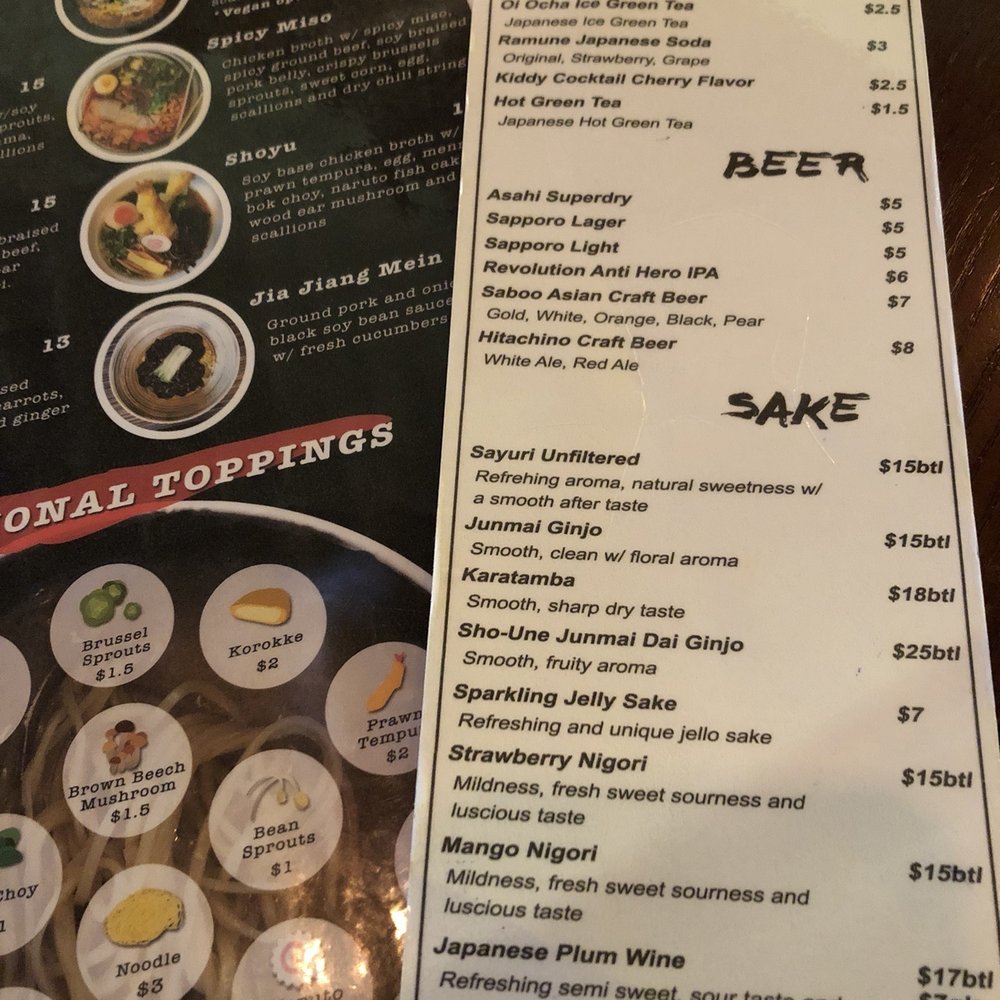 Table To Stix Ramen - Drink menu - Ramen Near Me - Evanston, Illinois Table To Stix Ramen - Drink menu - Ramen Near Me - Evanston, Illinois