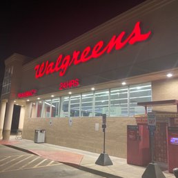 the front of the store at night