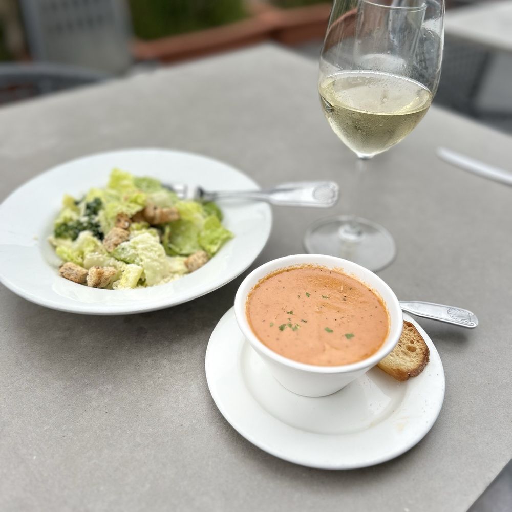 Corktree Cellars - Lobster bisque and Caesar--yum! - New American Near Me - Carpinteria, California