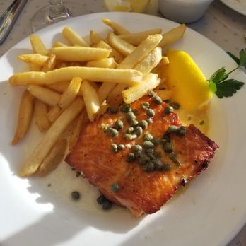 Sandbar & Grill - Salmon! (With fries?) - Seafood Near Me - Monterey, California Sandbar & Grill - Salmon! (With fries?) - Seafood Near Me - Monterey, California