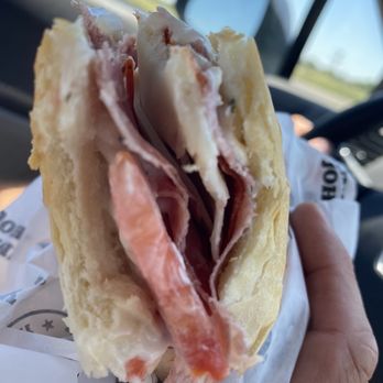 Jimmy John's - Better look at the guts of the Italian Night Club. Tomatoes so ripe and juicy. Just pops in your mouth. - Fast Food Near Me - Sterling, Colorado