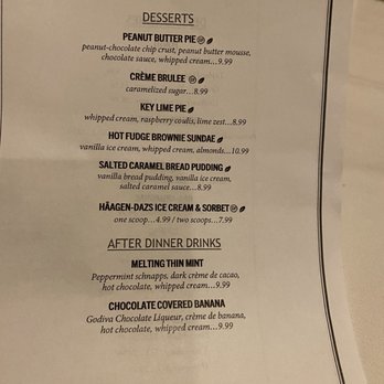 Old Ebbitt Grill - Dessert menu - Bars Near Me - Washington, DC, District of Columbia Old Ebbitt Grill - Dessert menu - Bars Near Me - Washington, DC, District of Columbia