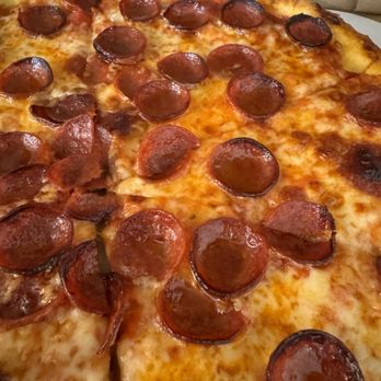 Pizzalina - Closeup of kids pepperoni pizza 12" - Pizza Near Me - Walnut Creek, California Pizzalina - Closeup of kids pepperoni pizza 12" - Pizza Near Me - Walnut Creek, California