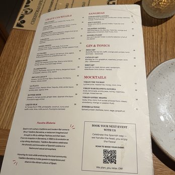 Telefèric Barcelona - December 2025 Menu - Spanish Near Me - Los Gatos, California