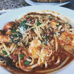 Shrimp marinara ! Sauce was great , shrimp were a little rubbery :( 7/10 experience Shrimp marinara ! Sauce was great , shrimp were a little rubbery :( 7/10 experience